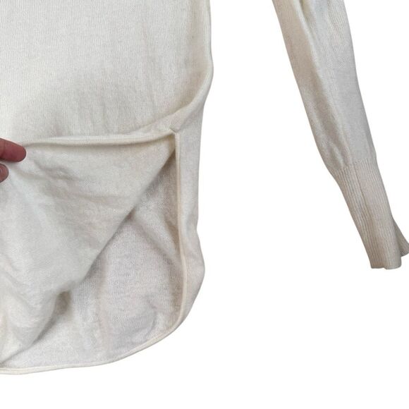 Halogen Shirttail Wool Cashmere Tunic Sweater Ivory Women Size Medium Nordstrom - Picture 3 of 6
